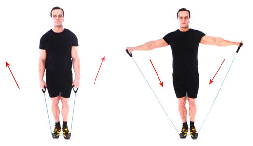 Упражнения для плеч с жгутом для мужчин