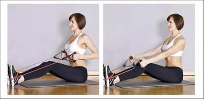 Упражнения со жгутом спина